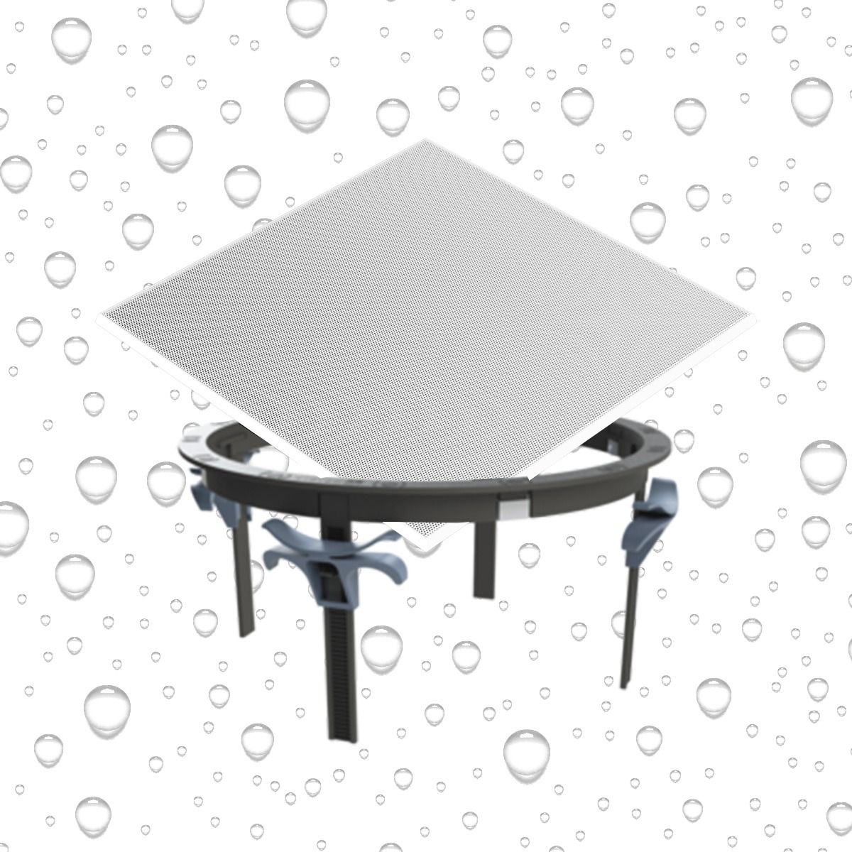 Zip-Klip Assembly w square grille Director 6&8in w-WeatherX
