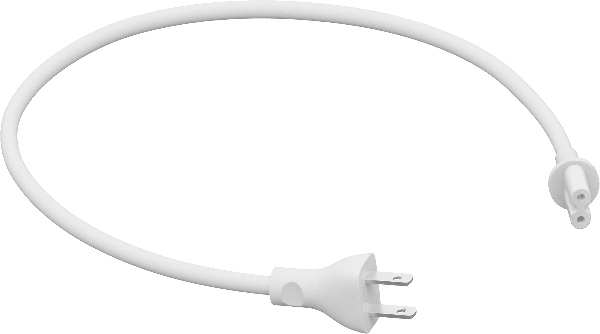 Short Straight Power Cable US (White)