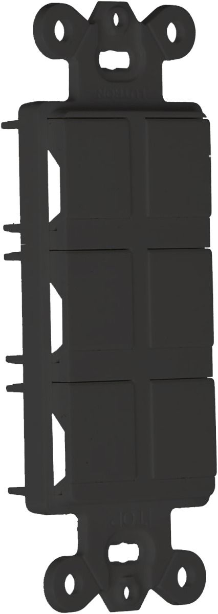 SIX PORT FRAME W/BLANKS - GLOSS BLACK