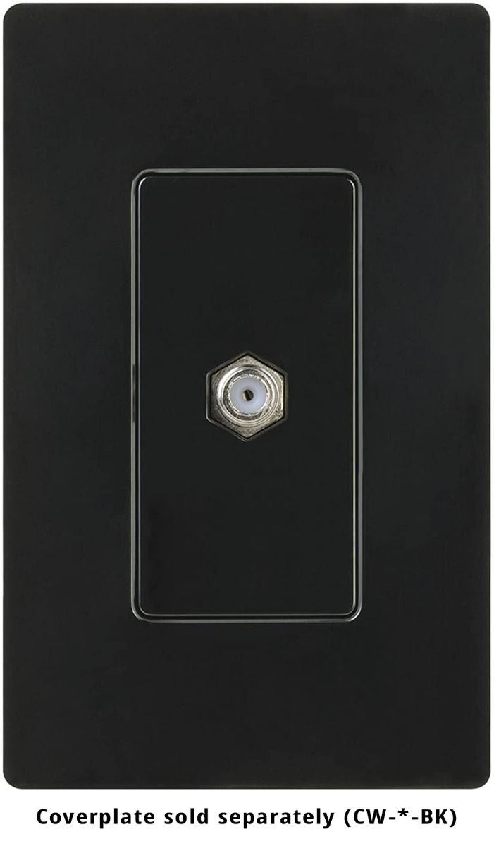 CABLE TV JACK CLARO - GLOSS BLACK