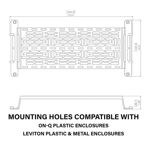 On-Q AC1050EMK 5\\" Mounting Plate Combo Kit, White