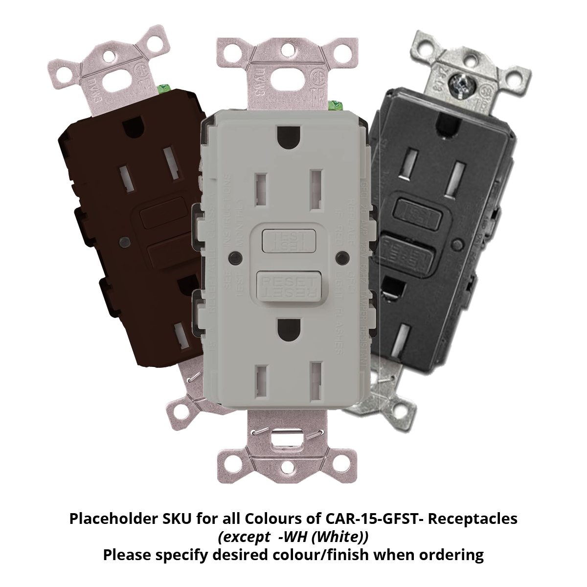 15A GFCI SELF TESTING RECEPTACLE CLARO- **Specify Colour**