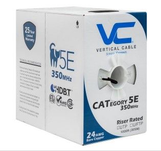 CAT-5e,  350MHz, Riser Rated 1000 FT Pull Box. - Blue