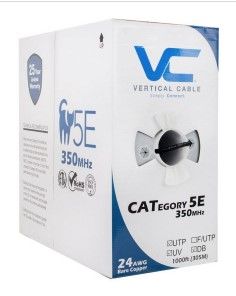 CAT-5e, Direct Burial  350MHz, 1000 FT - Black
