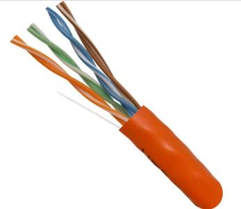CAT-5e,  350MHz, Riser Rated 1000 FT Pull Box. - Orange