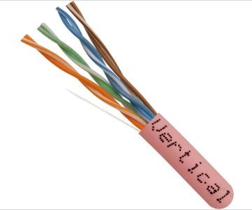 CAT-5e,  350MHz, Riser Rated 1000 FT Pull Box. - Pink