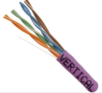 CAT-5e,  350MHz, Riser Rated 1000 FT Pull Box. - Purple