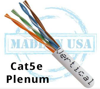 CAT5E Plenum 24AWG, 1000ft Pull Box, White