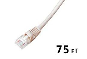 Cat 6 500 MHz Network Cables- White - 75ft