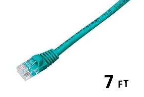 Cat 6 500 MHz Network Cables- Green - 7ft