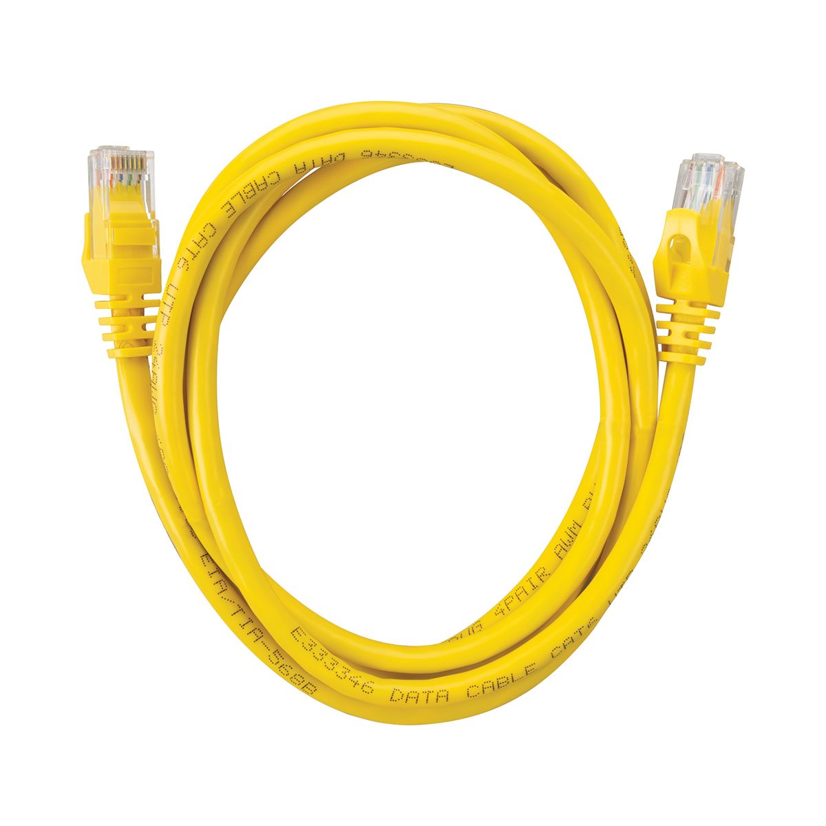 Cat 6 500 MHz Network Cables- Yellow - 10ft