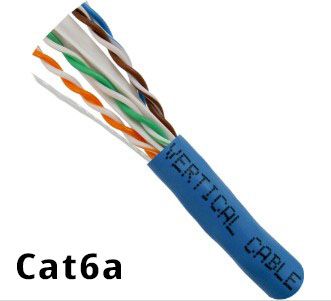 CAT6A Unshielded (UTP) Riser Rated (CMR) Blue 1000\' Spool