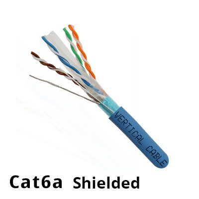 CAT6A (Augmented) 10Gb, Shielded F-UTP, 1000ft Spool, Blue