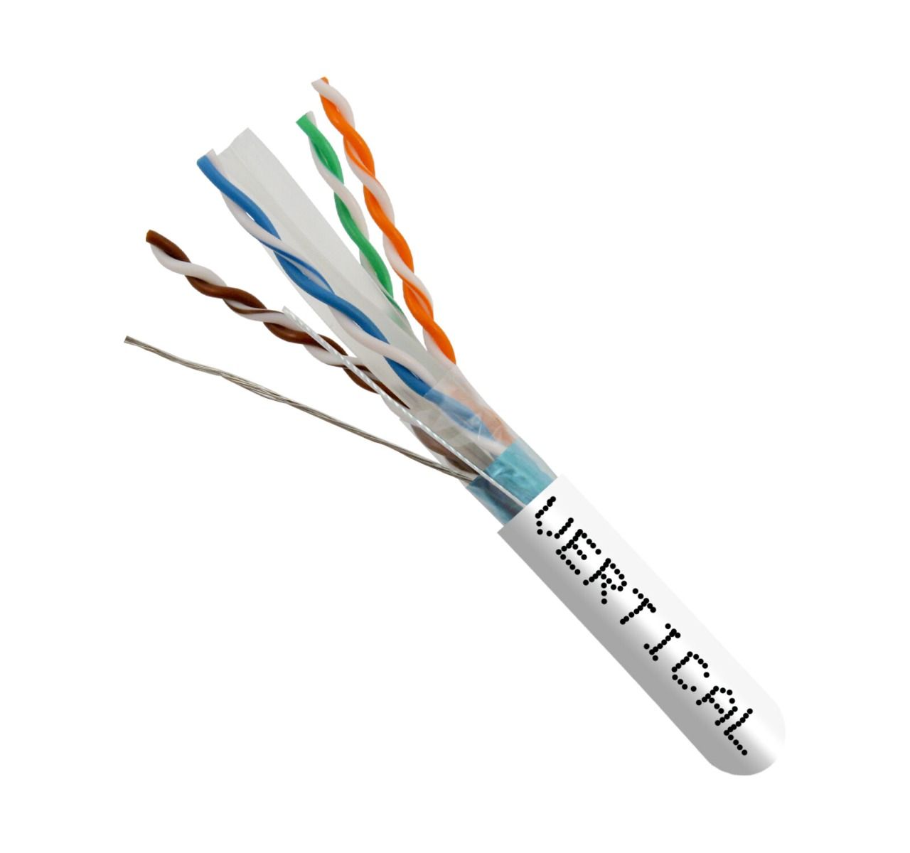 CAT6A (Augmented) 10Gb, Shielded F-UTP, 1000ft Spool, White