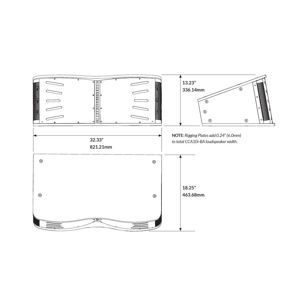 Constant Curvature Array Speaker 160 deg- Dual 10in - Black