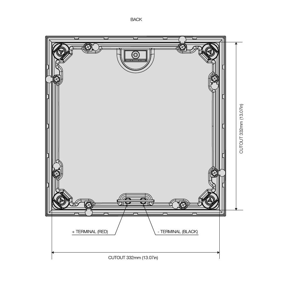 Reference Series In-Ceiling Spkr, 1x4in, 2x5in, Black, Each