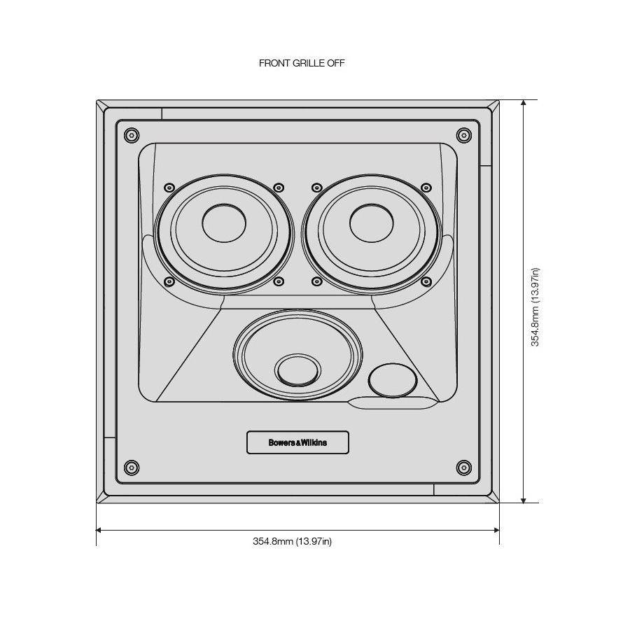 Reference Series In-Ceiling Spkr, 1x4in, 2x5in, Black, Each