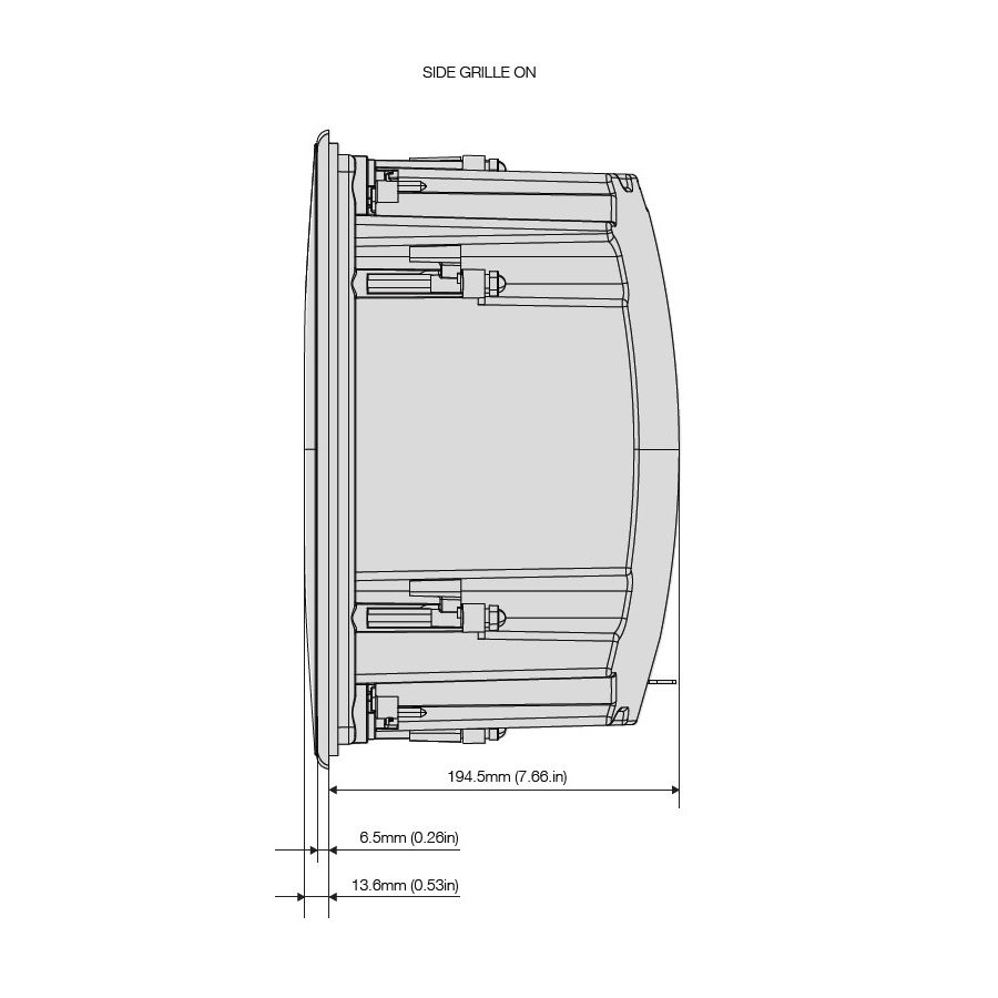 Reference Series In-Ceiling Spkr, 1x4in, 2x5in, Black, Each