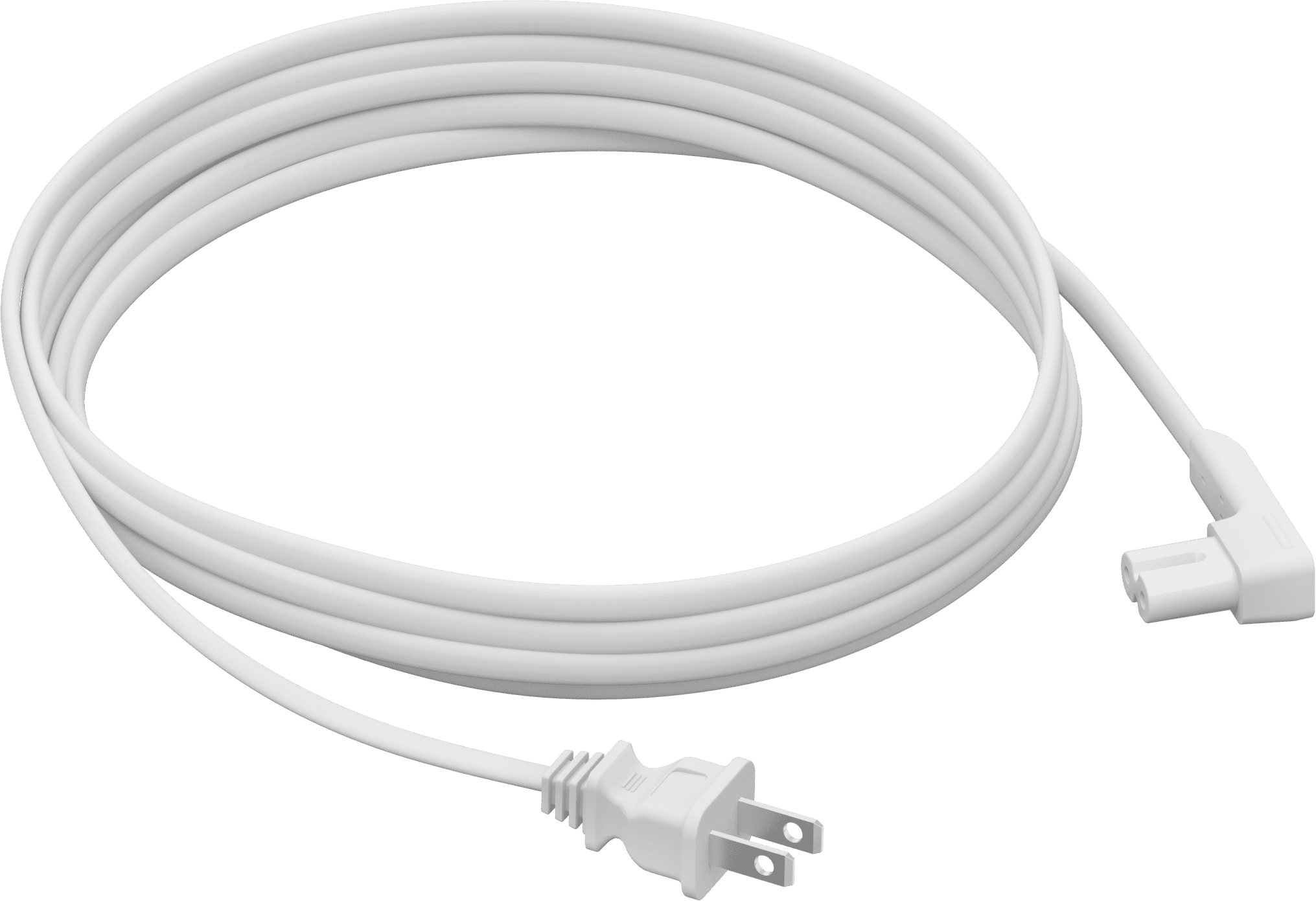 Long Angled Power Cable US (White)