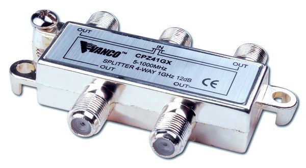 1 GHz CATV Signal Splitters- 4 way Splitter