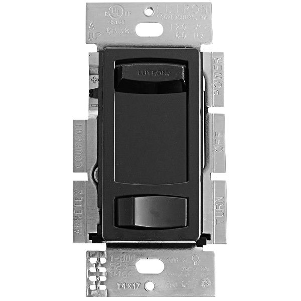 CONTOUR CFL/LED 3-WAY DIMMER (IN CLAM SHELL) - GLOSS BLACK