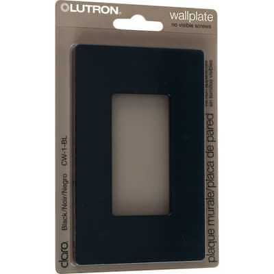 1-GANG SCREWLESS WALLPLATE CLARO - GLOSS BLACK