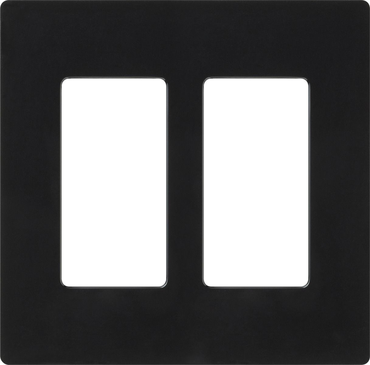 2-GANG SCREWLESS WALLPLATE CLARO - GLOSS BLACK