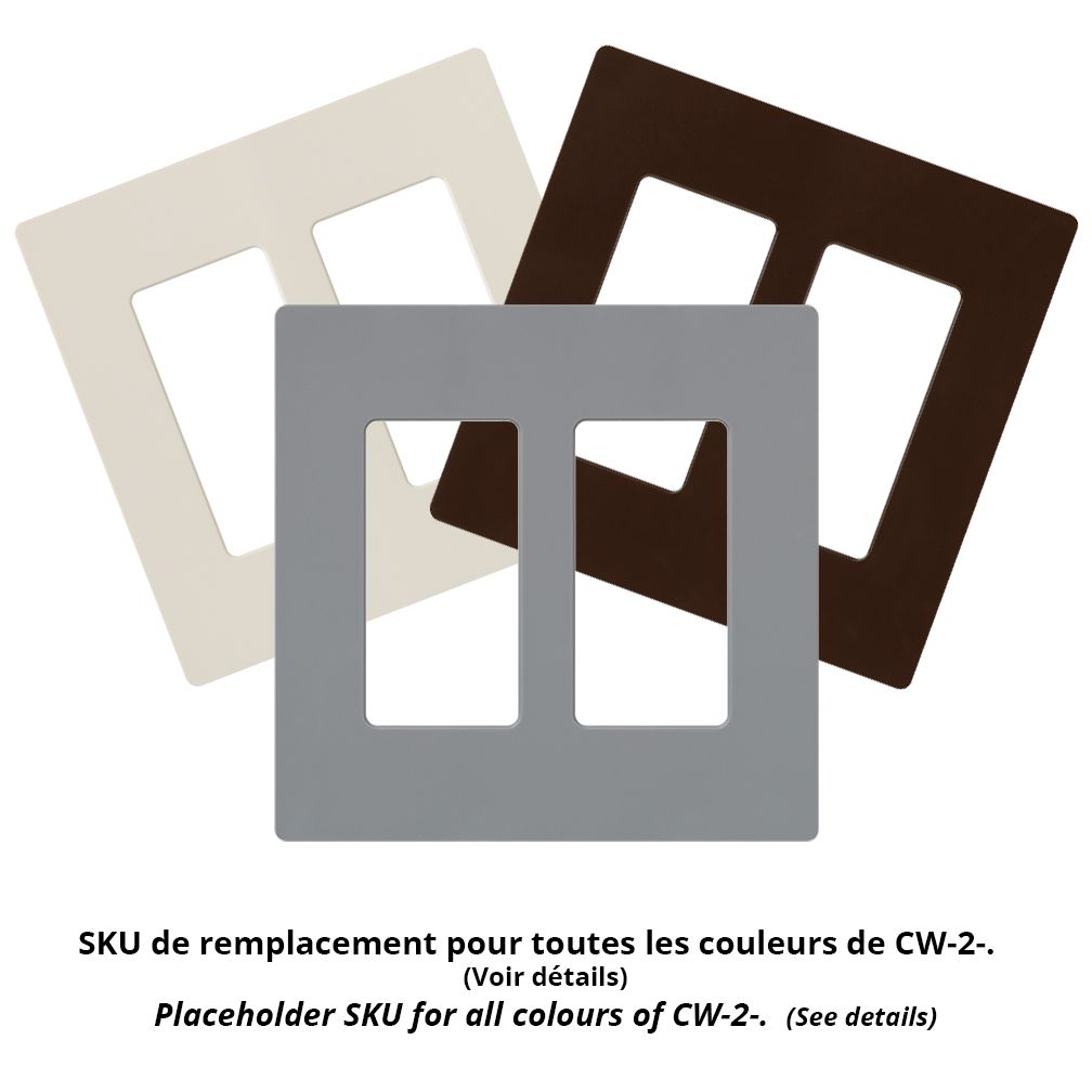 2-GANG SCREWLESS WALLPLATE CLARO - **Specify Colour**
