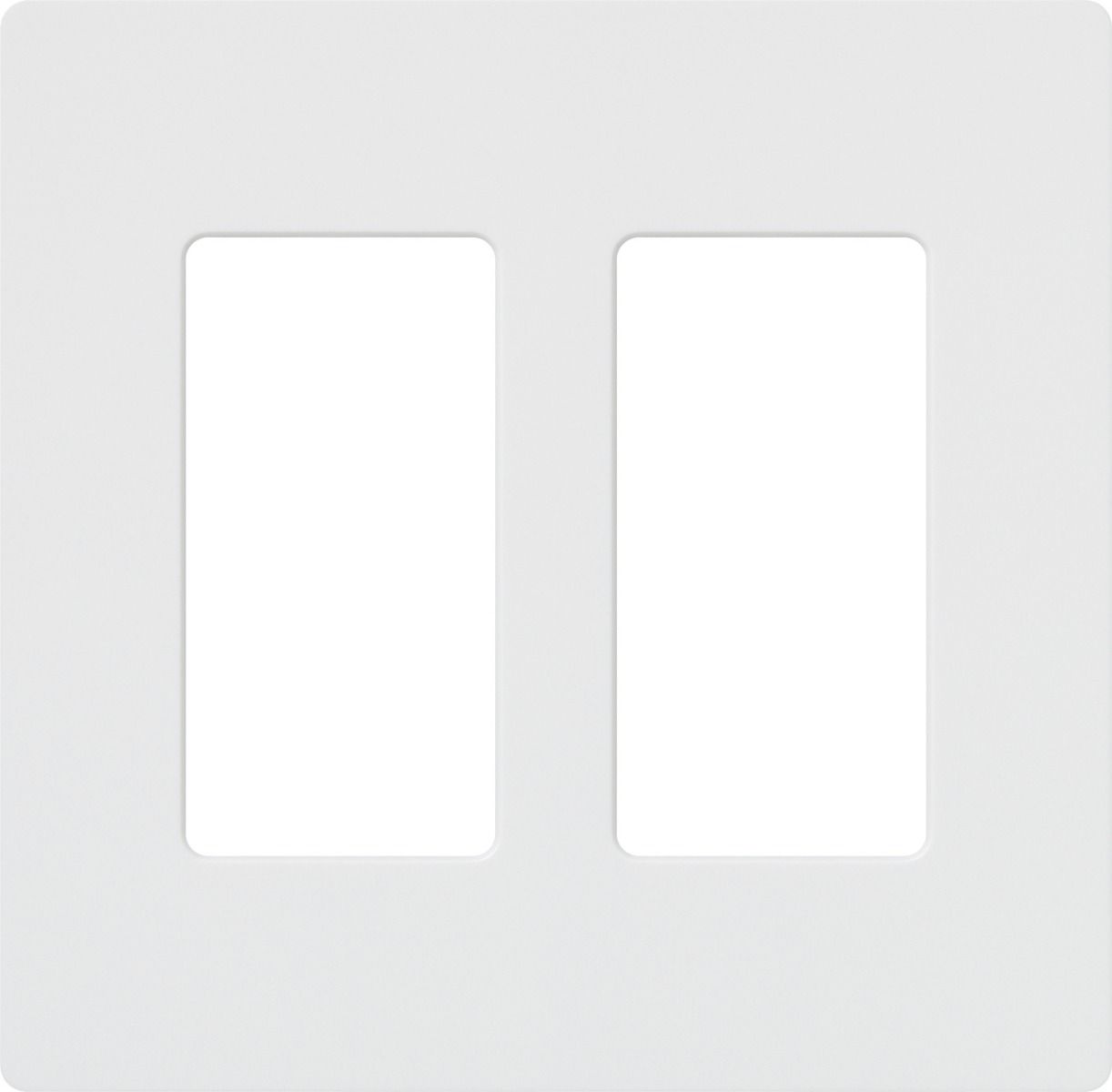 2-GANG SCREWLESS WALLPLATE CLARO - GLOSS WHITE