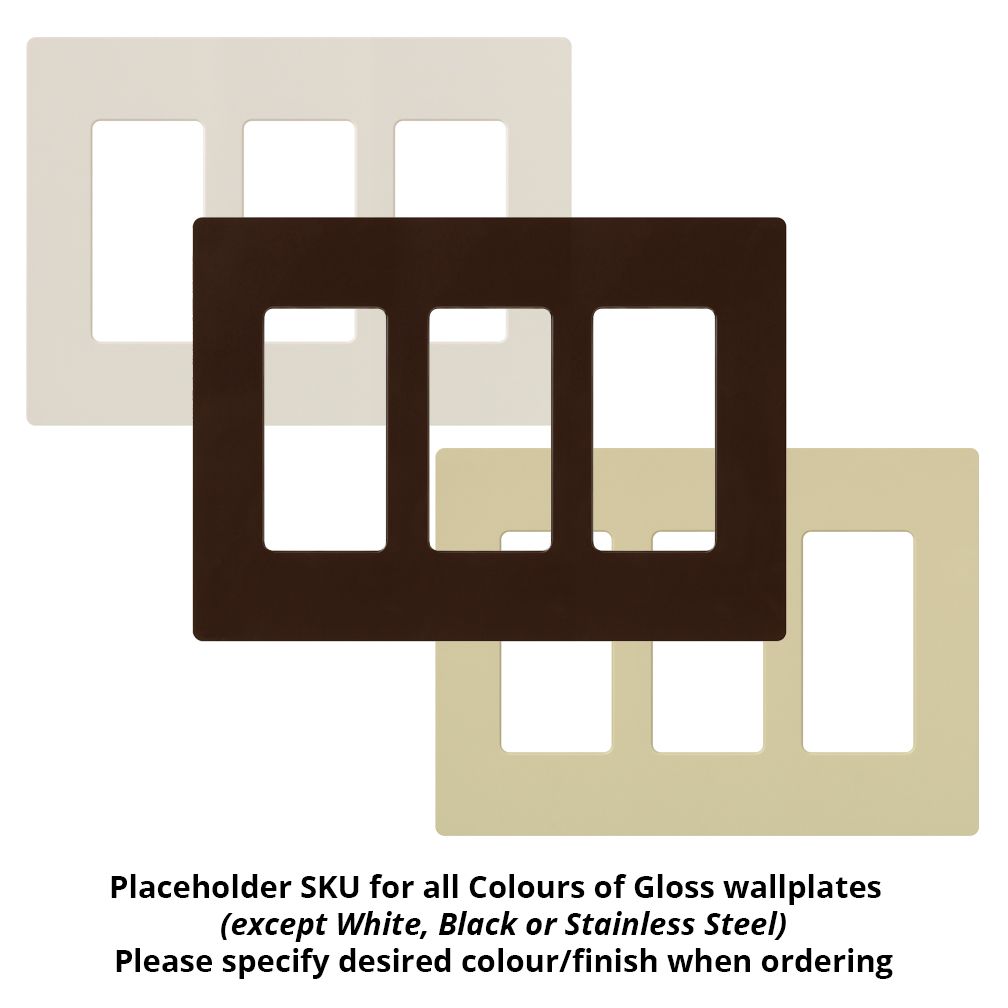3-GANG SCREWLESS WALLPLATE CLARO - **Specify Colour**