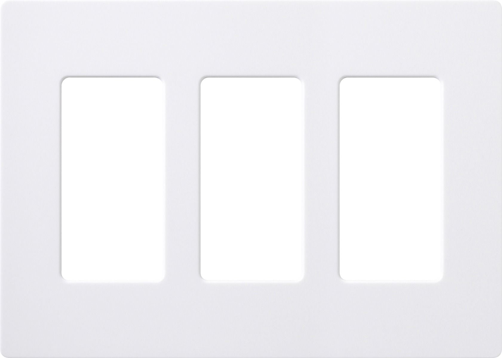 3-GANG SCREWLESS WALLPLATE CLARO - GLOSS WHITE