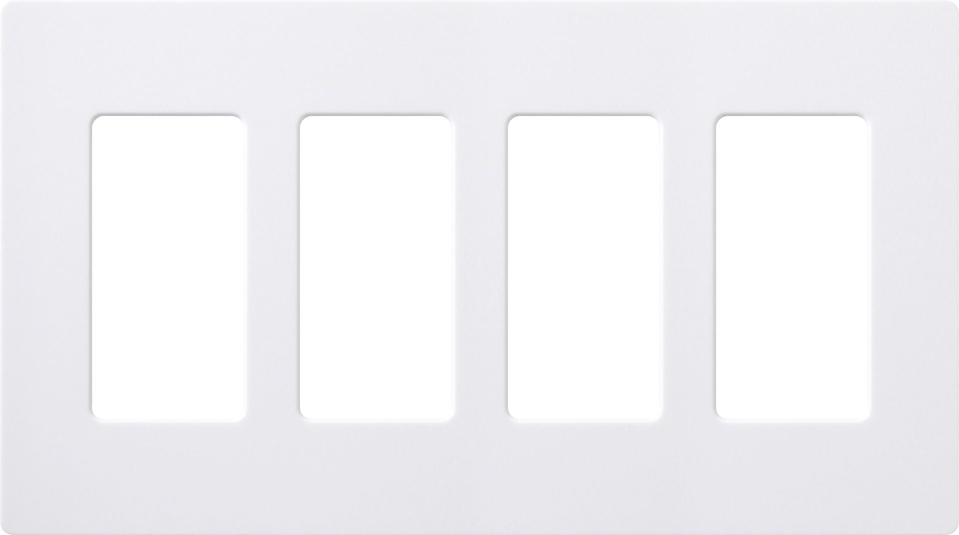 4-GANG SCREWLESS WALLPLATE CLARO - GLOSS WHITE