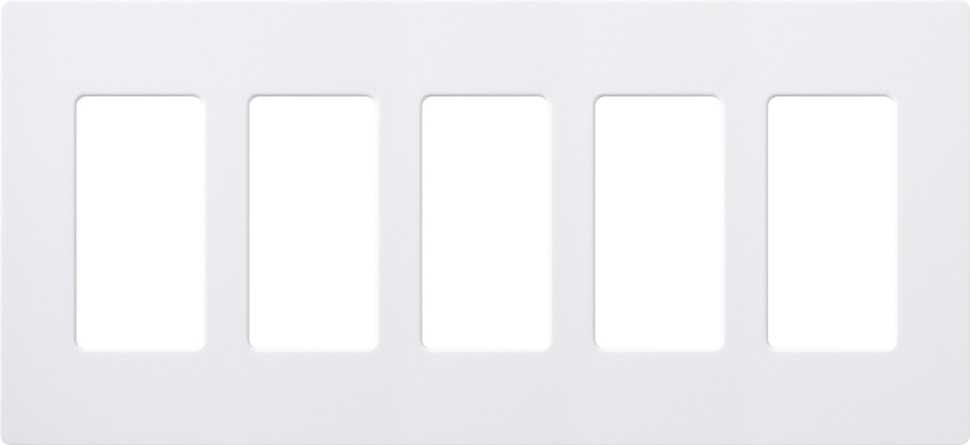 5-GANG SCREWLESS WALLPLATE CLARO - GLOSS WHITE
