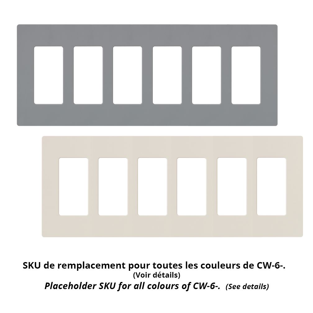 6-GANG SCREWLESS WALLPLATE CLARO - **Specify Colour**