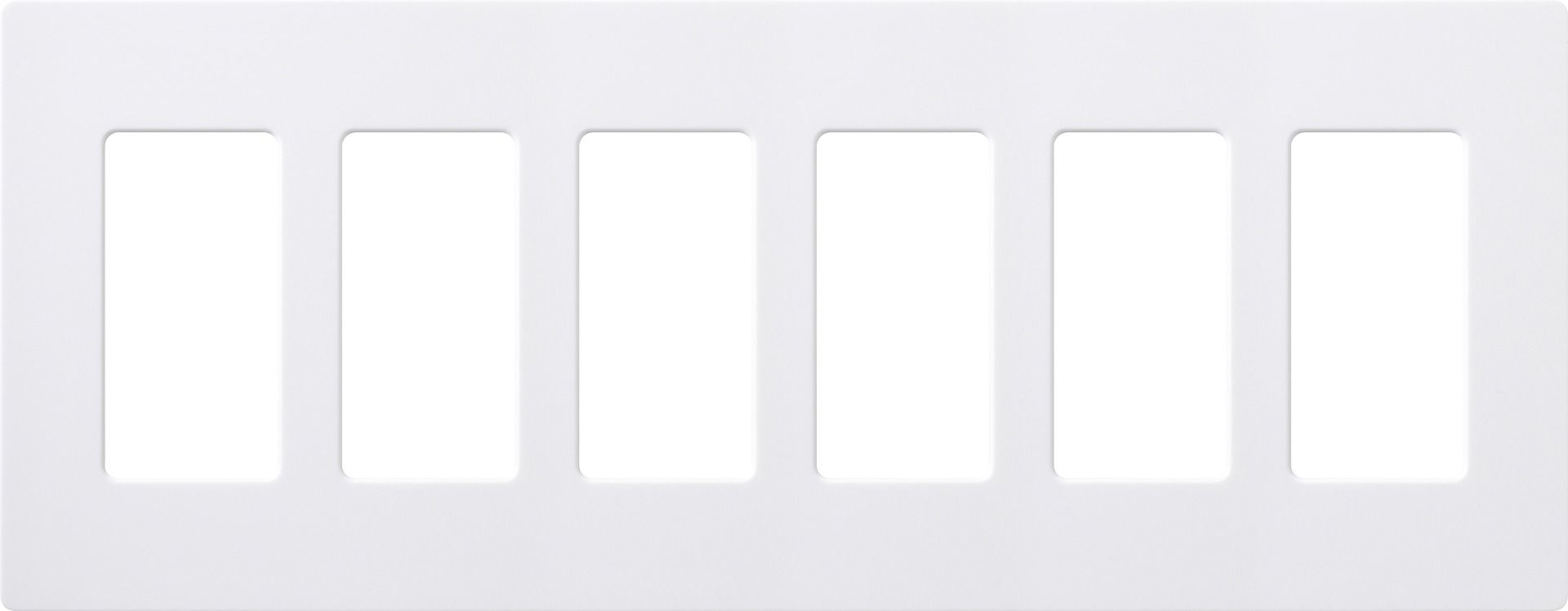 6-GANG SCREWLESS WALLPLATE CLARO - GLOSS WHITE