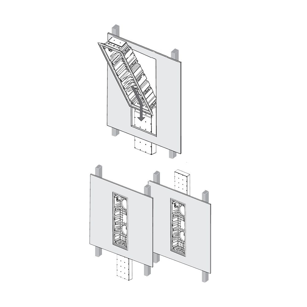 Reference Series In-Wall LCR Spkr, 1x4in, 2x6in, BB incl. ea