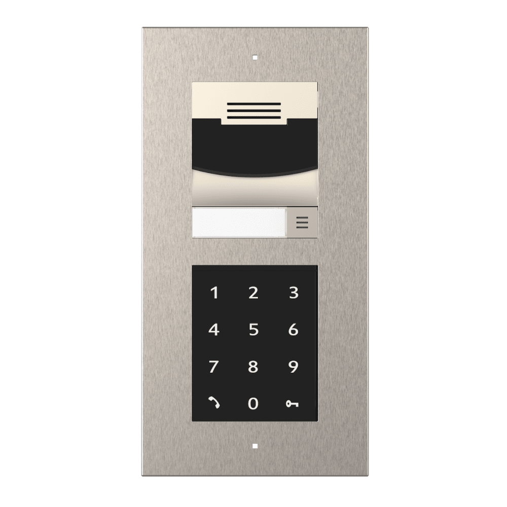 Control4® DS3 2-Module Touch Keypad Door Station - Flush Mount (Brushed Nickel)