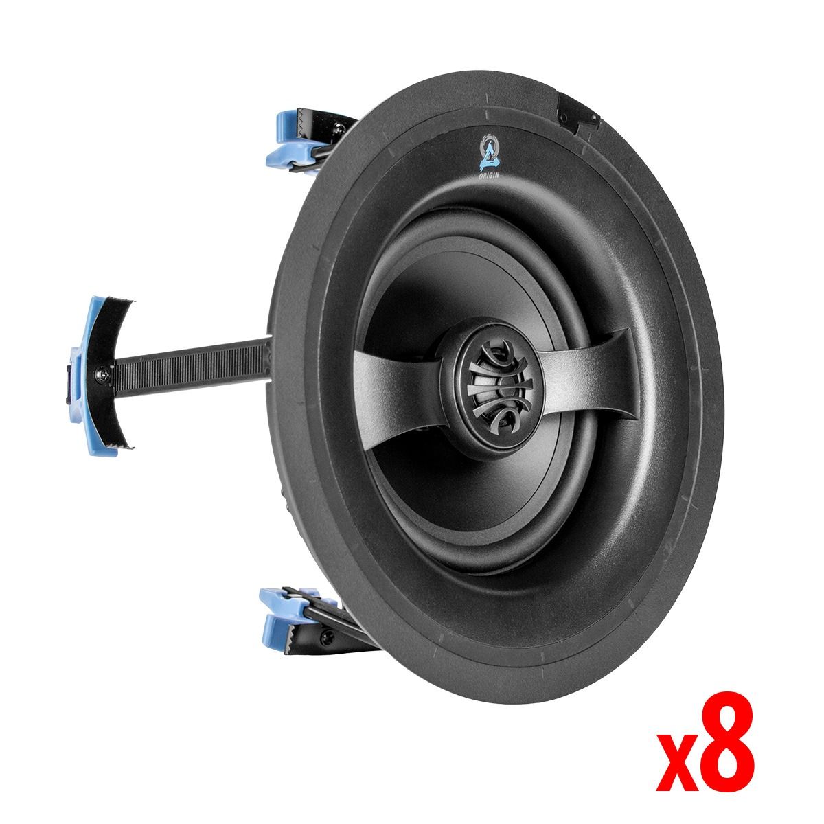 6.5in Poly In-Ceiling Speaker with PEI Tweeter Tool-Less 8PK