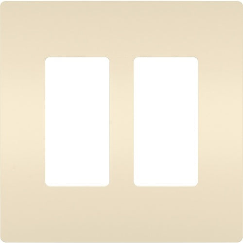 Pass & Seymour RWP262LA radiant 2-Gang Screwless Wall Plate, Light Almond