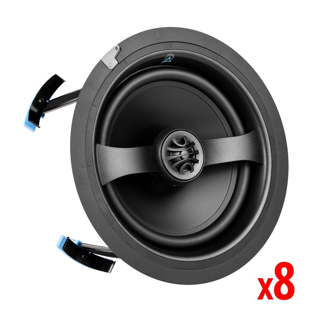 8in In-Ceiling Speaker with Silk Tweeter Tool-Less 8-pack