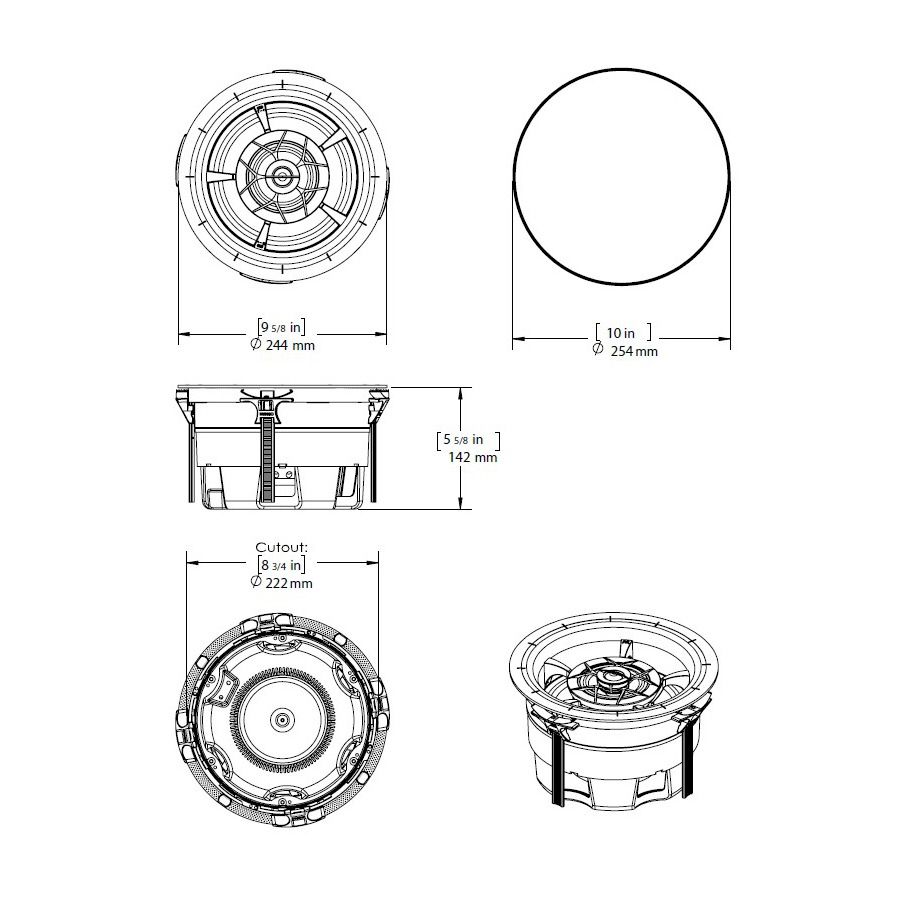 Explorer - 8in 3-Way IMG Pivoting In-Ceiling Speaker Weather