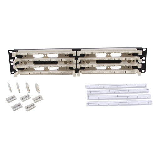 Hubbell 110RM25NT CAT5e 110-Rack Mount Kit, 200-Pair, 5-Pair Blocks