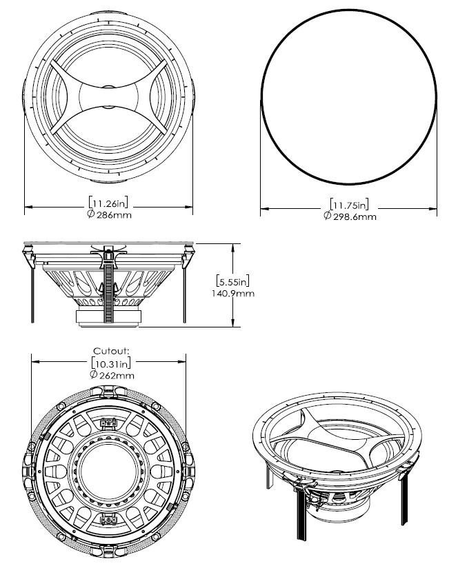 Explorer - 10in Retrofit GF In-Ceiling Subwoofer Temp Resist