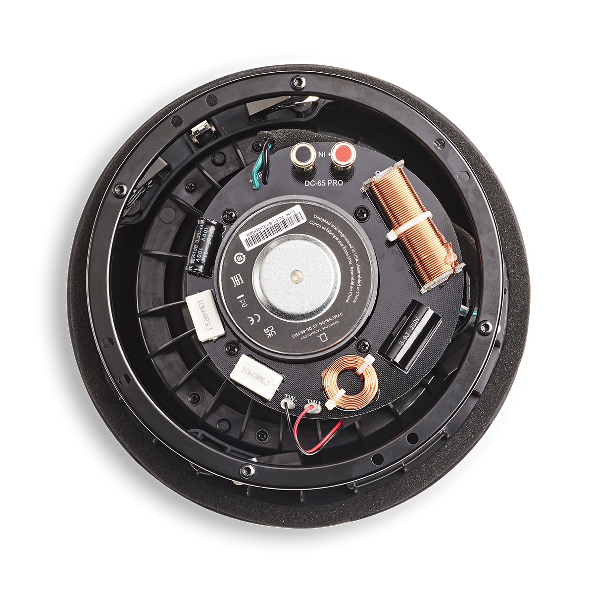 6.5in In-Ceiling Speaker - 2pc Toolless Installation (IP55)