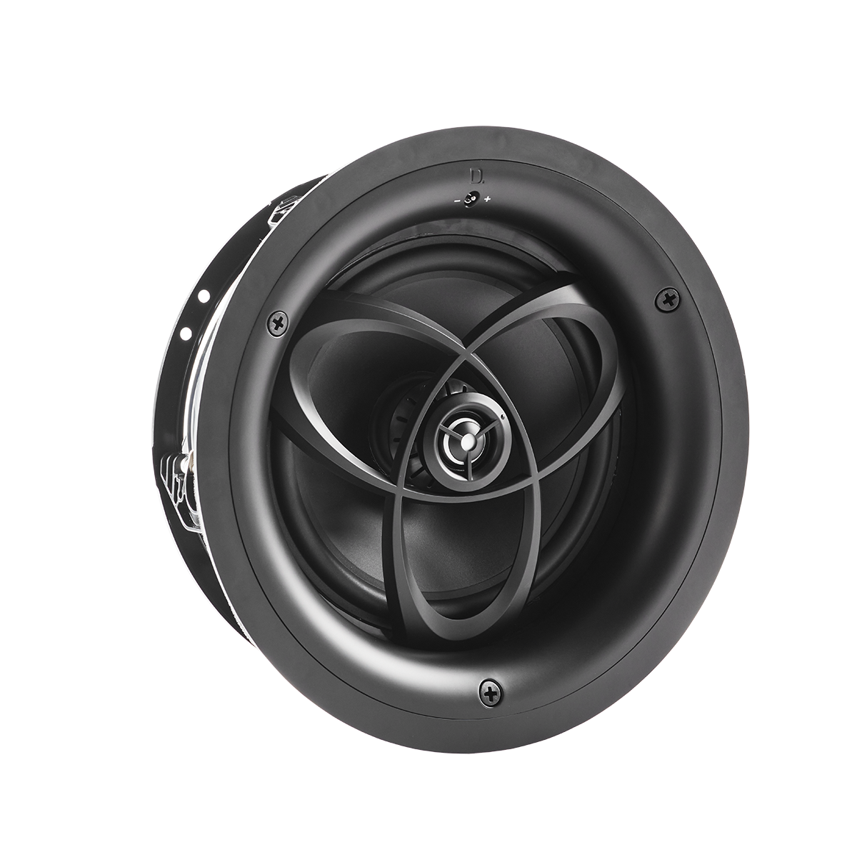 8in In-Ceiling Speaker 2pc Install w- Pivoting Woofer