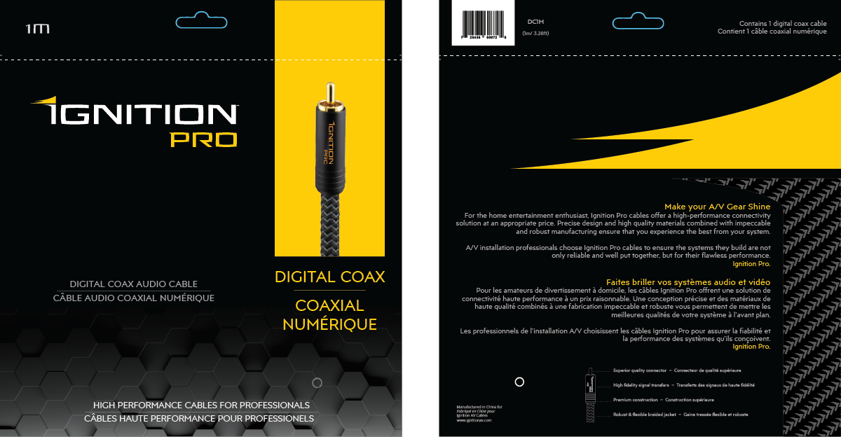 Ignition Digital Coax Cable 1M