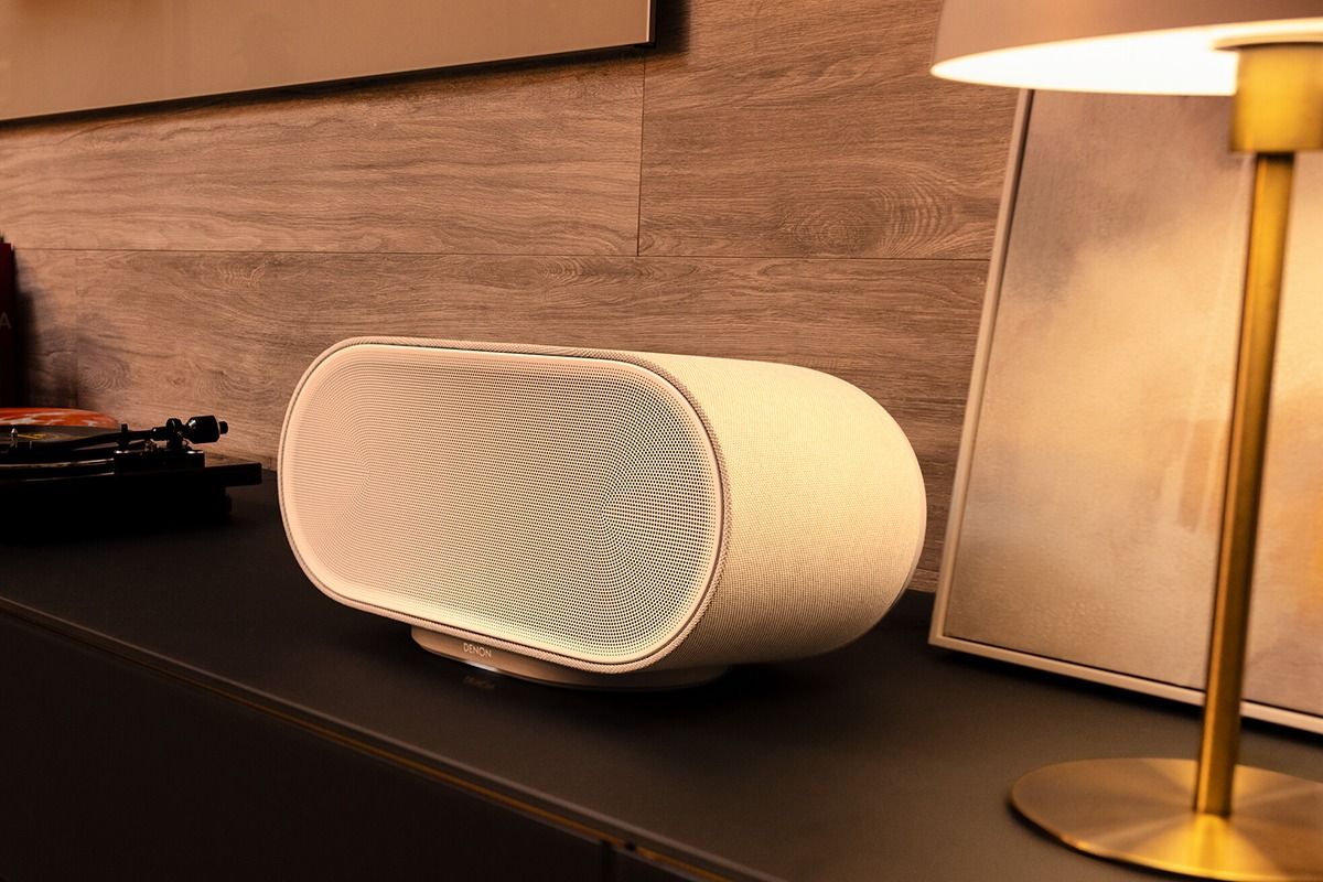 Denon HOME 600 Smart Spkr 8 driver+sub w-Atmos Music, SILVER