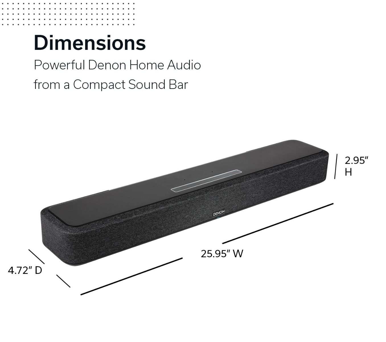 Denon Home Atmos Soundbar w HEOS-AIRPLAY2-BT-EARC