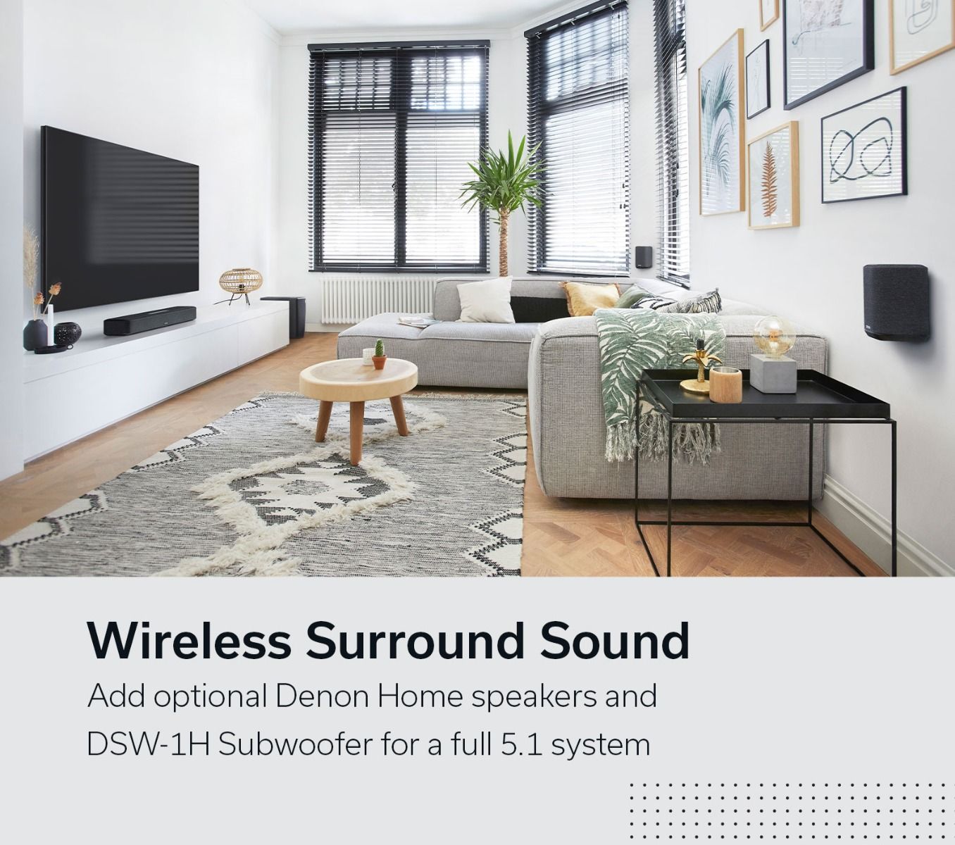 Denon Home Atmos Soundbar w HEOS-AIRPLAY2-BT-EARC