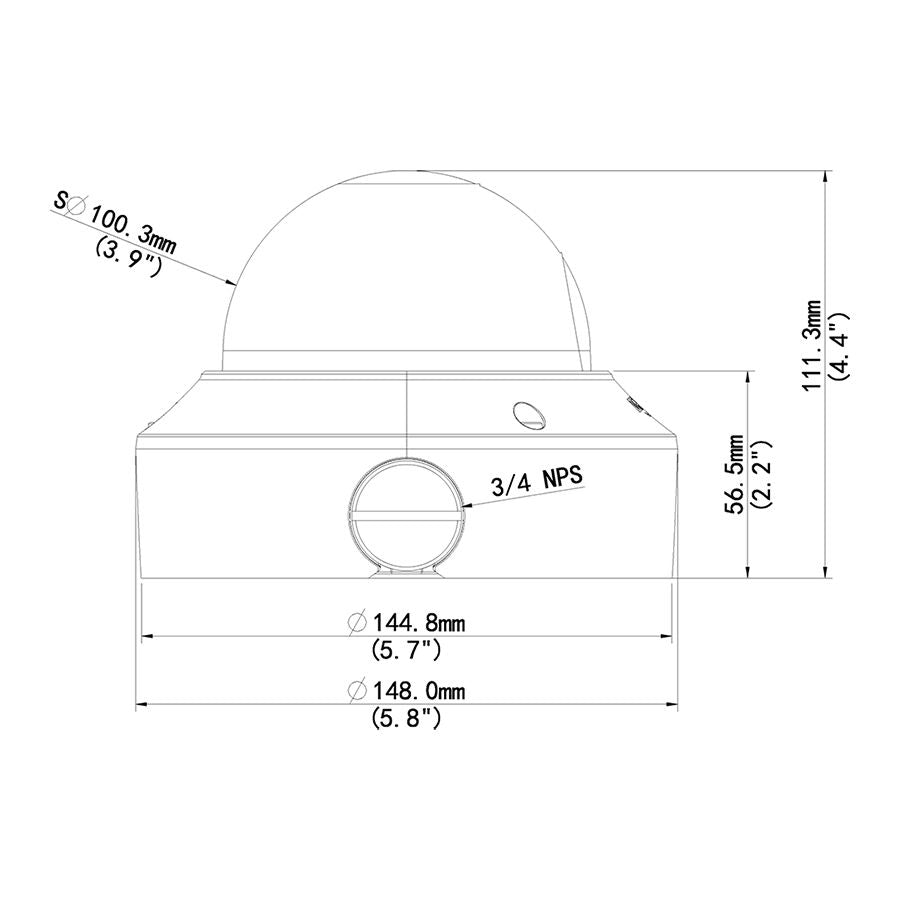 4MP IP Vandal Proof Dome Cam -IR Low Lux WDR Varifocal H.265